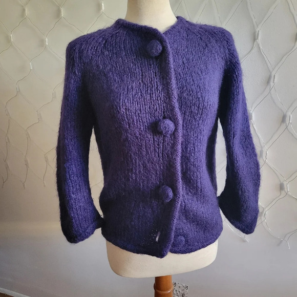 Vintage Sweaters - - Vintage Wool Sweater by J.W. Robinson's Royal Blue / Size Medium